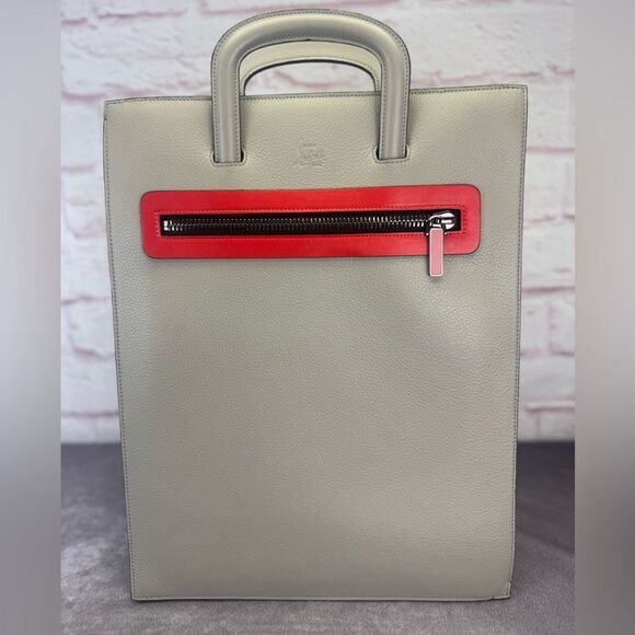 Christian Louboutin Trictrac Portfolio Leather Stud Spike Bag - Picture 3 of 12